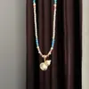 Collar de Cuenta de Calabaza de Esmalte Colorido Estilo Nuevo Primavera y Verano, Moda Sencilla y de Nicho, Exquisito Collar Imitación Retro