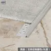 Moldura de borde de alfombra antideslizante en forma de C de aleación de aluminio, moldura de borde metálica para juntas de alfombra de hotel y sala de billar