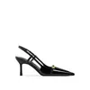 Sandálias de Metal Stiletto Sexy Bico Fechado para Mulheres, Salto Alto Elegante em Couro Patentado Preto Rasos - Lançamento Primavera 2026