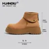 Botas Curtas Birkenstock Universais para Mulheres 2026 Novo Estilo Quente de Primavera Moda Plataforma Botas de Salto Grosso Botas Curtas Retro para o Dia a Dia