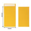 Envelope de Dinheiro Transfronteiriço 3,5X6,5Pol com Selo Adesivo Peel-Off Papel Kraft Dourado 80g Saco Envelope Autoadesivo para Anotações Manuscritas