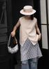 Bolso 2024 para Mujer Verano Bandolera Hombro Axila Bolso Cuerno Bolso Dumpling Nuevo Satén Chino Cuero Genuino Nicho Combinable Bolso para Mujer