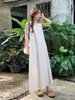 Elegante Vestido sin Mangas de Algodón y Lino Estilo Francés para Mujer, Nuevo Diseño Verano 2026 con Espalda Descubierta y Cuello Redondo Tipo Tank