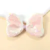 Accesorios para Pasador de Pelo con Lazo Grande de Tela DIY Lentejuelas Perla Mariposa Accesorios para el Cabello Decoraciones para Ropa Accesorios