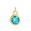HC482 Diamante Checo doce piedras de nacimiento colgante de oro nuevo colgante de aleación de zinc accesorios de aleación