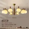 Lámpara colgante estilo vintage de cobre macizo estilo americano con forma de caqui, madera de nogal negro norteamericano, nuevo modelo de diseñador de alta gama para comedor y dormitorio