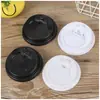 Tapa de vaso de plástico desechable profesional tapa sellada engrosada de PS tapa de vaso de papel redondo para té de leche café leche de soja