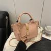 Bolso de Cubo Portátil Nicho Estilo Coreano para Mujer 2025 Nueva Moda Versátil Bolso de Hombro Simple Casual Bandolera