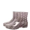 Tamanho 35-41 moda sapatos d'água femininos botas de chuva curtas de algodão botas de chuva estilo coreano sapatos de borracha antiderrapantes impermeáveis lavanderia inverno Post