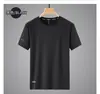 Venta Directa de Fábrica Verano Seda de Hielo Casual para Hombre Manga Corta Deportiva Nylon Alta Elasticidad Camiseta Colgante Sensación de Hielo Media Manga Al por Mayor