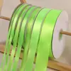 Fita Verde Fluorescente de 12345 cm de Largura Fita Fita de Seda Fita de Tecido Decoração de Feriado de Natal Casamento Artesanal