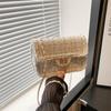 Bolsas Populares Deste Ano para Viagens de Mulher, Nova Bolsa Transversal de Lã Xadrez Tendência, Bolsa de Ombro Personalizada com Corrente Simples