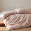 2026 Nova Capa de Edredom Lisa de Algodão de Fibra Longa Escovado de Peça Única, Roupa de Cama Confortável e Macia para Outono e Inverno
