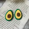 Fruta de verão da Coreia do Sul pedaço de abacate acessórios de acrílico brincos feitos à mão DIY adorno de cabeça capa de celular Venda por atacado