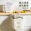 Bote de Basura de Pared para Cocina Hogar de Gran Capacidad Plegable Móvil Sin Perforaciones Gabinete Cubo de Almacenamiento sin Doblar