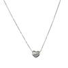 Collar de Corazón con Cadena de Caja Colgante de Corazón Estéreo Brillante Diseño de Nicho Sentido del Diseño Lujo Sencillo y Accesible Cadena para Clavícula para Mujer