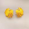 Novos brincos de pino 925 prata banhados a latão ouro real 18K estilo moda ouro luxo leve formato de fogos de artifício Alto senso atacado