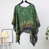 Chal de Satén Brocado Li con Cuello Alto Bufanda Protectora del Sol Bufanda Cuadrada Grande Mismo Estilo que el Ancla Bufanda de Playa de Moda Bufanda de Primavera y Verano