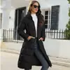 Comércio Exterior Transfronteiriço Casaco Feminino de Algodão Acolchoado com Capuz de Inverno Casaco Feminino de Algodão Acolchoado de Comprimento Médio Slim Fit Casaco Acolchoado de Algodão Quente Casaco Feminino