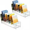 Organizador de Mesa Multifuncional em Acrílico, Suporte de Exibição para Cartões de Cumprimento e Cartões Postais, Suporte Vertical Portátil para Fotos e Convites