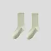 Calcetines holgados de algodón 100% para mujer, de longitud media hasta la pantorrilla, con borde enrollado, para primavera y verano, antibacterianos, resistentes al olor, modernos, versátiles, holgados, sin costuras, calcetines de maternidad
