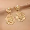 Pendientes Colgantes Exagerados con Cabeza de León en Relieve Tridimensional, Moda Europea y Americana para Mujer, Pendientes Retro Personalizados, Venta al por Mayor Transfronteriza