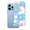 Funda para Teléfono Flores Azules Rosas Estilo Ins Japón Corea iPhone 17 Chicas Alta Apariencia Apple 16promax Transparente Suave