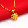 Colar Vietnamita Sha Jin Drop Feminino Longo Desbotando Moda Pura Redondo Bastão Colar Mãe Casamento Longo Desbotando