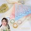 Pañuelo Coreano Estilo Pastoral, Bufanda Triangular de Encaje, Lazo Dulce y Lindo para el Cabello, Adorno para la Cabeza Infantil Atmosférico
