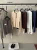 KITTIN Otoño Estilo Casual Coreano Versátil para el Día a Día Piernas Adelgazantes Patchwork Cuello Redondo Elástico Manga Larga Prenda Base K3070