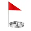 Taza de Hoyo para Green de Golf Acero Inoxidable Palo de Bandera para Taza de Hoyo de Golf Accesorios de Bandera Triangular