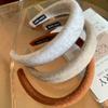 Diadema de lana alta craneal vintage mezclada otoño e invierno simple todo fósforo diadema perezosa para lavarse la cara en casa para mujer