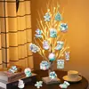 Nuevos accesorios y adornos para decoración de fiestas navideñas transfronterizas: Etiquetas colgantes de hombre de jengibre y muñeco de nieve