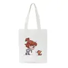 Bolsa de Lona con Estampado de Princesa Sirena de Comercio Exterior Transfronterizo Bolso de Hombro Harajuku Bolso de Mano de Moda Bolsa de Compras