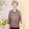 Camisa de Manga Siete Puntos para Adultos Mayores Ropa de Verano Top de Talla Grande Madre 70 años 80 años Ropa de Esposa Camisa de Solapa de Abuela