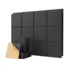 Painéis de isolamento acústico de poliéster Amazon, adequados para escritórios, salas de servidores e estúdios de transmissão ao vivo; painéis de absorção sonora e redução de ruído; painéis acústicos decorativos com verso adesivo