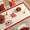 Mantel Rojo de Año Nuevo, Impermeable, Resistente al Aceite, No Lavable, Mantel Antiescaldado, Mantel Protector de Mesa de Centro Roja