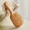 Peine de masaje de madera de haya estilo mismo gama alta peine con airbag peine de madera tabla grande peine con cojín de aire de silicona peine de madera para el hogar