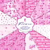 12 Hojas/Paquete Blanco Rosa Rosa Niebla Matutina Serie Jardín Ins Floral Día de la Madre Base para Diario Material de Papel DIY Transfronterizo