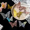 Pegatinas de Pared de Mariposas Estéreo 3D Decorativas de Alta Gama Autoadhesivas para Decoración de Fondo de Pared de Sala de Estar de Hogar, Pegatinas de Diseño Festivo