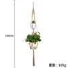 Sacos de Rede Criativos para Jardinagem Transfronteiriços, Sacos de Rede para Vasos de Flores de Corda de Cânhamo Tecidos à Mão, Cordas para Pendurar Vasos de Flores na Varanda, Cestas Suspensas, Artesanato de Cânhamo