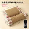 Esterilla de Ratán Refrigerante de Verano, Almohada de Trigo Sarraceno para Protección del Cuello, Almohada Integrada de Ajenjo para Uso en Casa, Almohada Triangular Herbal Multisabor para Dormir