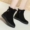 Botas de nieve estilo retro, acabado mate, para mujer, con forro de felpa añadido para mayor calidez, engrosadas para el invierno, nuevo modelo 2026, antideslizantes, de suela gruesa, botines para la región Noreste