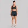 Conjunto de Roupas de Yoga Transfronteiriço para Mulheres, Conjunto de Top de Yoga Esportivo Fitness em Forma de U e Regata Casual Bonita para Corrida com Decote em V Profundo