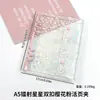 Capa Premium para Caderno de Folhas Soltas, Transparente e Fresca em PVC com Duplo Fecho, Porta-Cartões para Planner A5 com Capas Coloridas Substituíveis