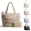 Bolsa feminina em estoque, bolsa com zíper para laptop adequada para o trabalho, bolsa de viagem acolchoada e leve