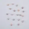 Perlas de Agua Dulce Nuevas de Forma de Arroz Rosa-Naranja Natural, Cuentas Sueltas con Fuerte Brillo y Agujeros, Accesorios para Manualidades con Cuentas Hechos a Mano al por Mayor