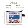 Nuevo Monedero Pequeño Periférico Temático de la Copa Mundial de Fútbol 2026, Bolsa para Monedas Portátil con Cremallera, Mini Bolsita Exquisita