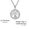 Collar de árbol de la vida de venta caliente de comercio exterior, árbol de los deseos, moda de estilo europeo y americano, árbol de la vida hueco de acero inoxidable, cadena de clavícula de diamante