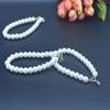 Accesorios de joyería de perlas vidrio perla de imitación accesorios DIY cadena de pulsera bola de pelo llavero colgante regalo cadena corta pequeña